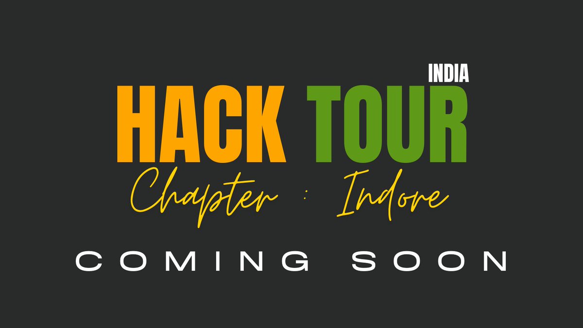 HackTourIND's tweet photo. Join us for Central India's Largest Hackathon &amp; Chapter 1 of the  India's First Ever #HackTour !

Build on multi-chain platforms, win amazing prizes, and pitch to top VCs. Let’s network, collaborate, and innovate together! 🤝

#Web3 #Blockchain #Hackathon https://t.co/gNYMQCQefD