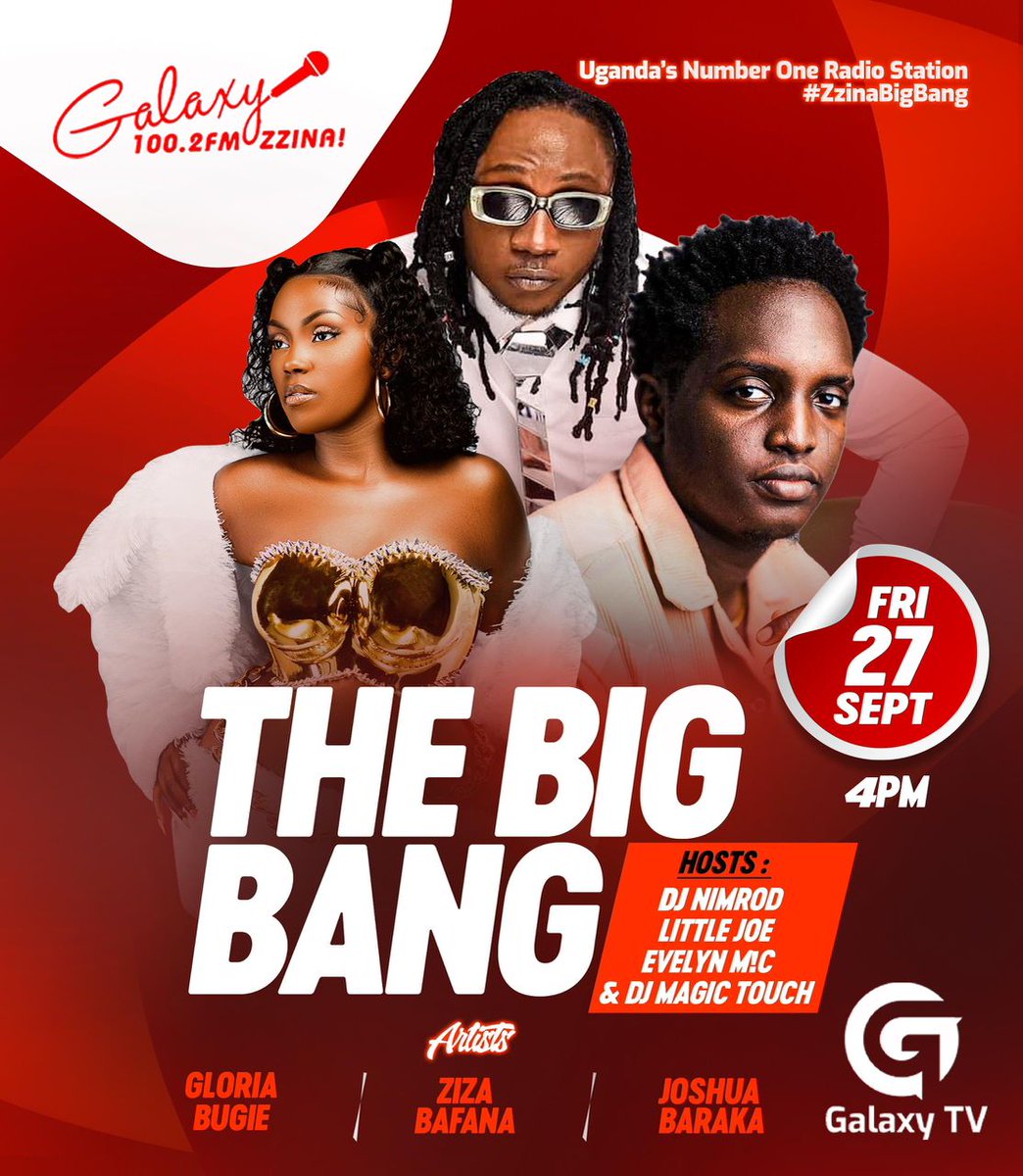 Don't miss me on The Big Bang Show on <a href="/GalaxyFMUg/">100.2 Galaxy FM Zzina!</a> today at 4pm 🔥🔥🔥