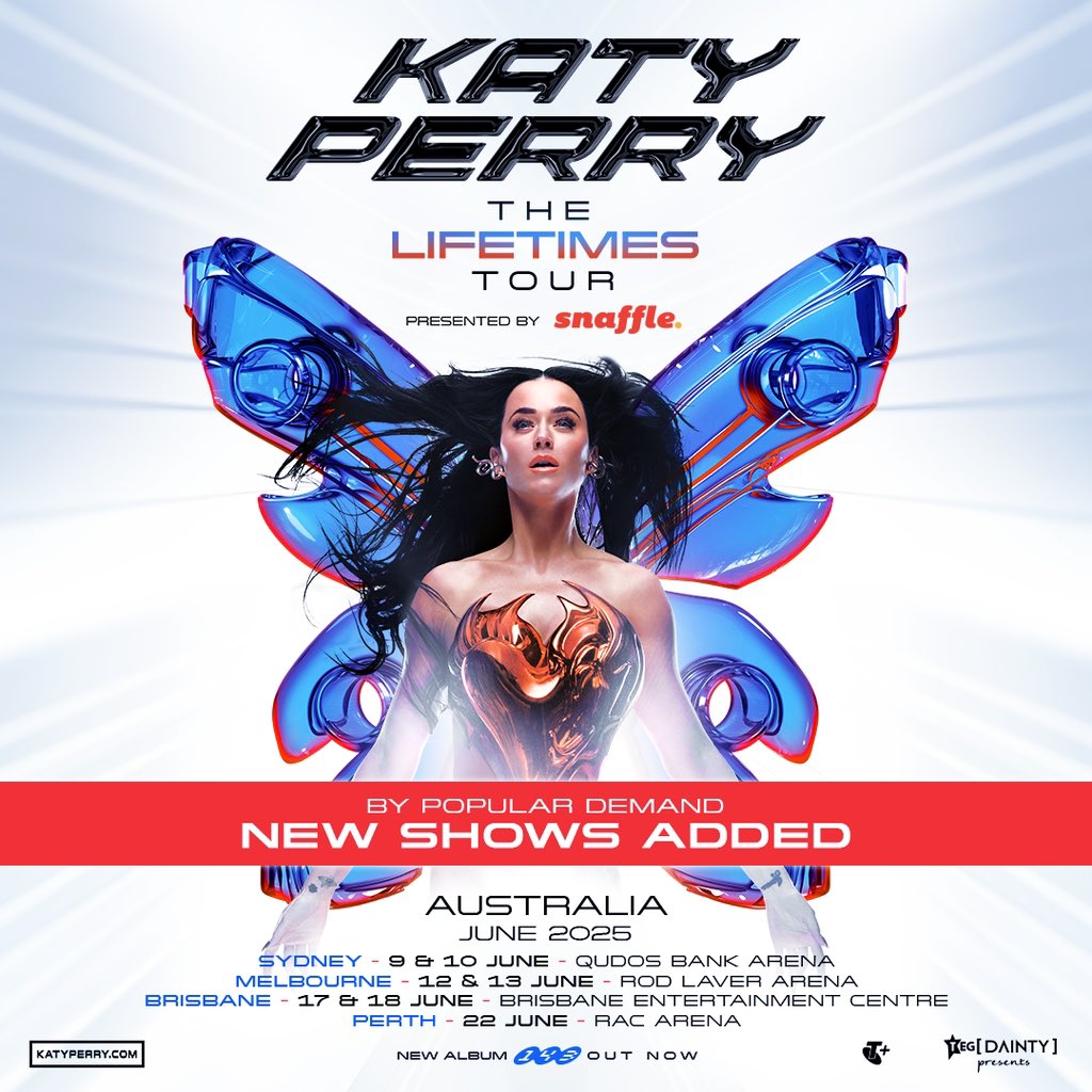 The people have 🗣️ 

Adding 🇦🇺 TWO MORE SHOWS 🇦🇺 to today’s Lifetimes Tour presale! I am overwhelmed with LOVE today and SO excited for the show we have for you ♾️🧡

premier.ticketek.com.au/shows/show.asp…