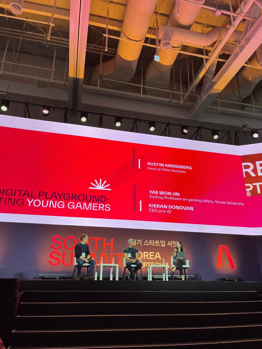 Yaewon Jin, PhD (@yaewonj) on Twitter photo Had an amazing time at #SouthSummit Korea discussing child safety in gaming! Big thanks to Austin Arensberg & Kieran Donovan for a great conversation. Excited to keep pushing for a safer, more ethical gaming space for the next generation! 🎮👾 #Gaming #ChildSafety #EthicalDesign Had an amazing time at #SouthSummit Korea discussing child safety in gaming! Big thanks to Austin Arensberg & Kieran Donovan for a great conversation. Excited to keep pushing for a safer, more ethical gaming space for the next generation! 🎮👾 #Gaming #ChildSafety #EthicalDesign