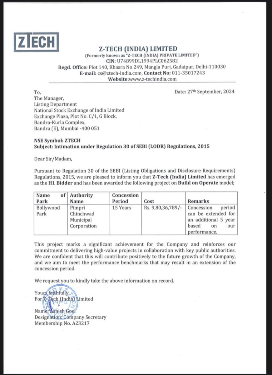 sudheep8531's tweet image. Ztech
#ztech wins 9.8 cr order.
Huge potential for this one..