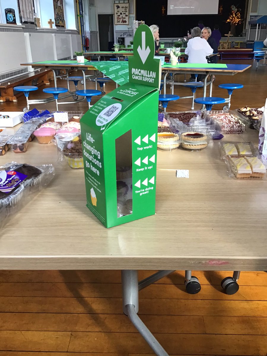 Stedwarddarwen's tweet photo. Thank you to everyone who joined us this morning for our MacMillan Coffee morning. Also, thank you to everyone who baked or faked the delicious cakes! @RCSalfordEd @RomeroCAT1 @BCPP__ #macmillancoffee https://t.co/FcRlzEASHb