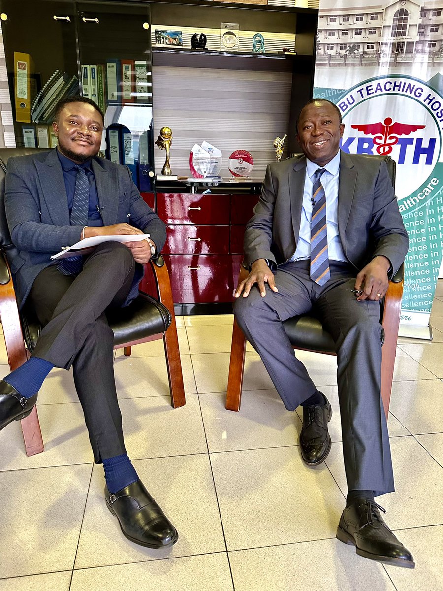 GodwinAsediba's tweet photo. I have a one-on-one interview with the CEO of Korle Bu Teaching Hospital coming up on @tv3_ghana https://t.co/BR0LOo4y2Z