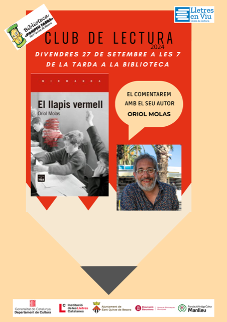 Edicions1984's tweet photo. Avui club de lectura d'«El llapis vermell» a la biblioteca Pompeu Fabra de Sant Quirze de Besora. Gràcies per acollir-nos! https://t.co/gAbJnbrtpl