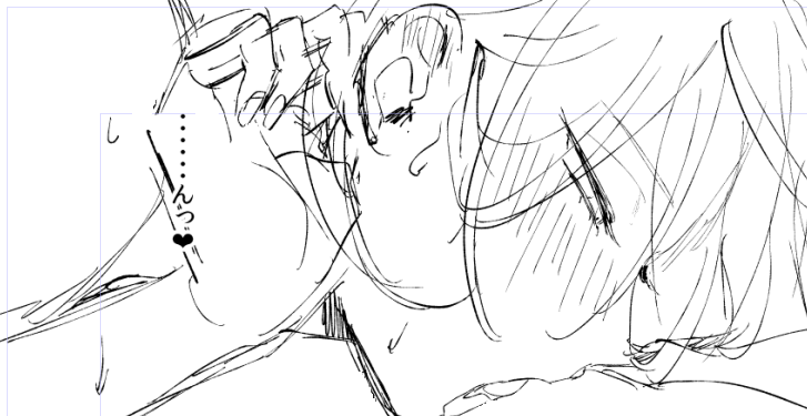 耳に髪をかけるのが描きたくて途中髪の毛ほどいて描いてたけど結んでても邪魔そうだったすけべな無月さん(※おセンシティブ)

自分用だから合間合間にのんびり進めてるんだけど気づいたら70Pくらいになりそうでいつ完成するのやら🙄 