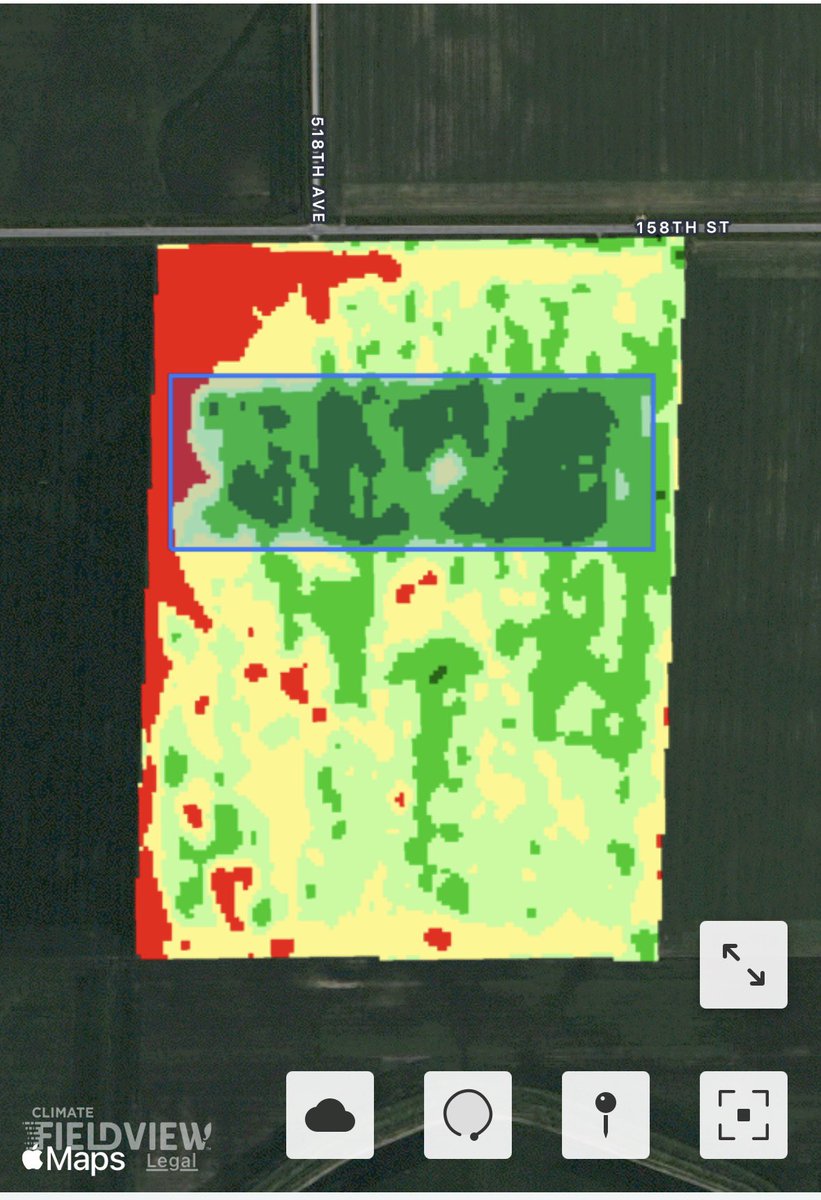 jasonlcvcmn's tweet photo. The Miravis Neo fungicide blocks we sprayed with the drone are really showing up now. https://t.co/hoXPUpMZKQ