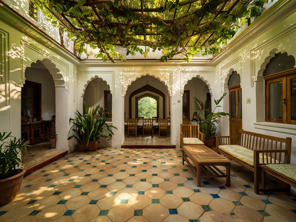 Designed this courtyard for a family in Kerala