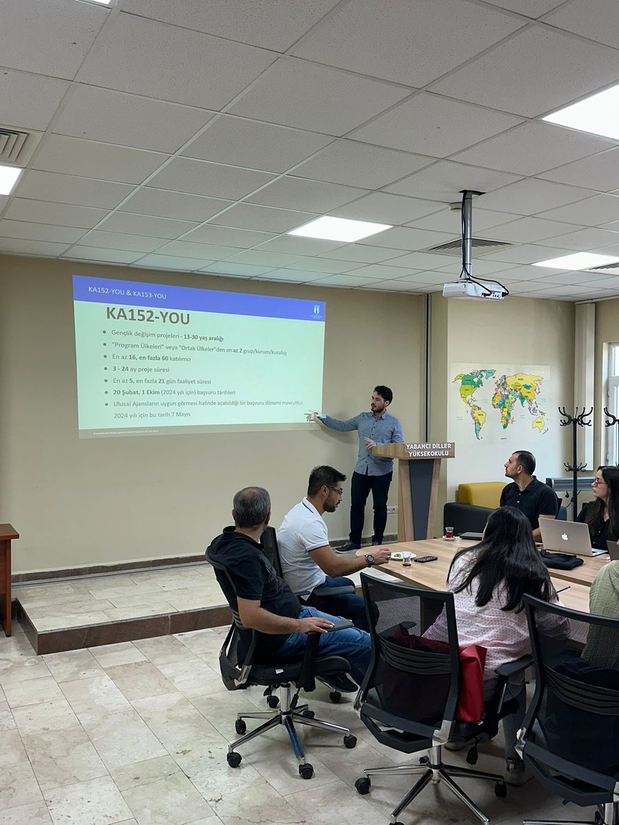 Erasmus Projeleri Genel Bilgilendirme Toplantısı Prof.Dr.Sinan Serdar ÖZKAN hocamızın ve Erasmus Kurum Koordinatörlüğünün katılımlarıyla gerçekleştirildi.