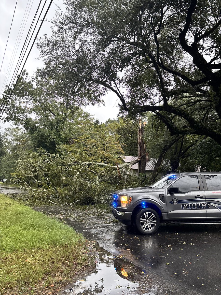 Please stay home this morning. Trees, limbs and power lines down are affecting city roads. Franklin at Woodlawn, for example, will be blocked off until this debris can be cleared.