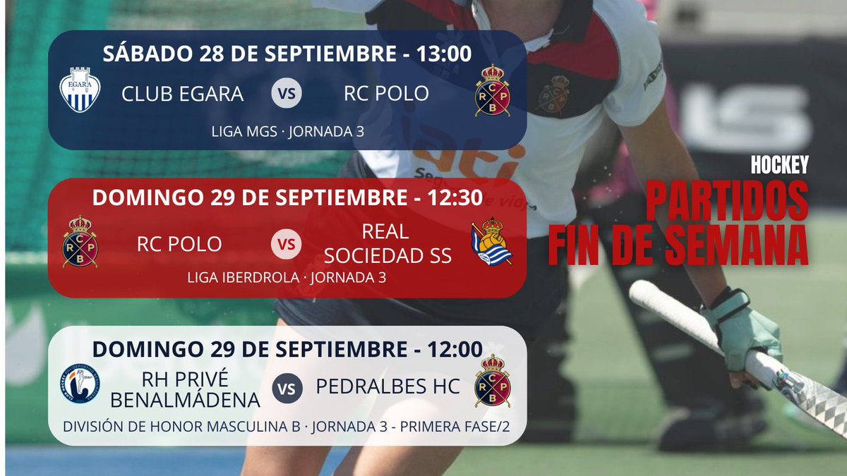 🏑 PARTIDOS 🔴🔵  

#hockeyEspaña #LigaIberdrola #LigaMGS