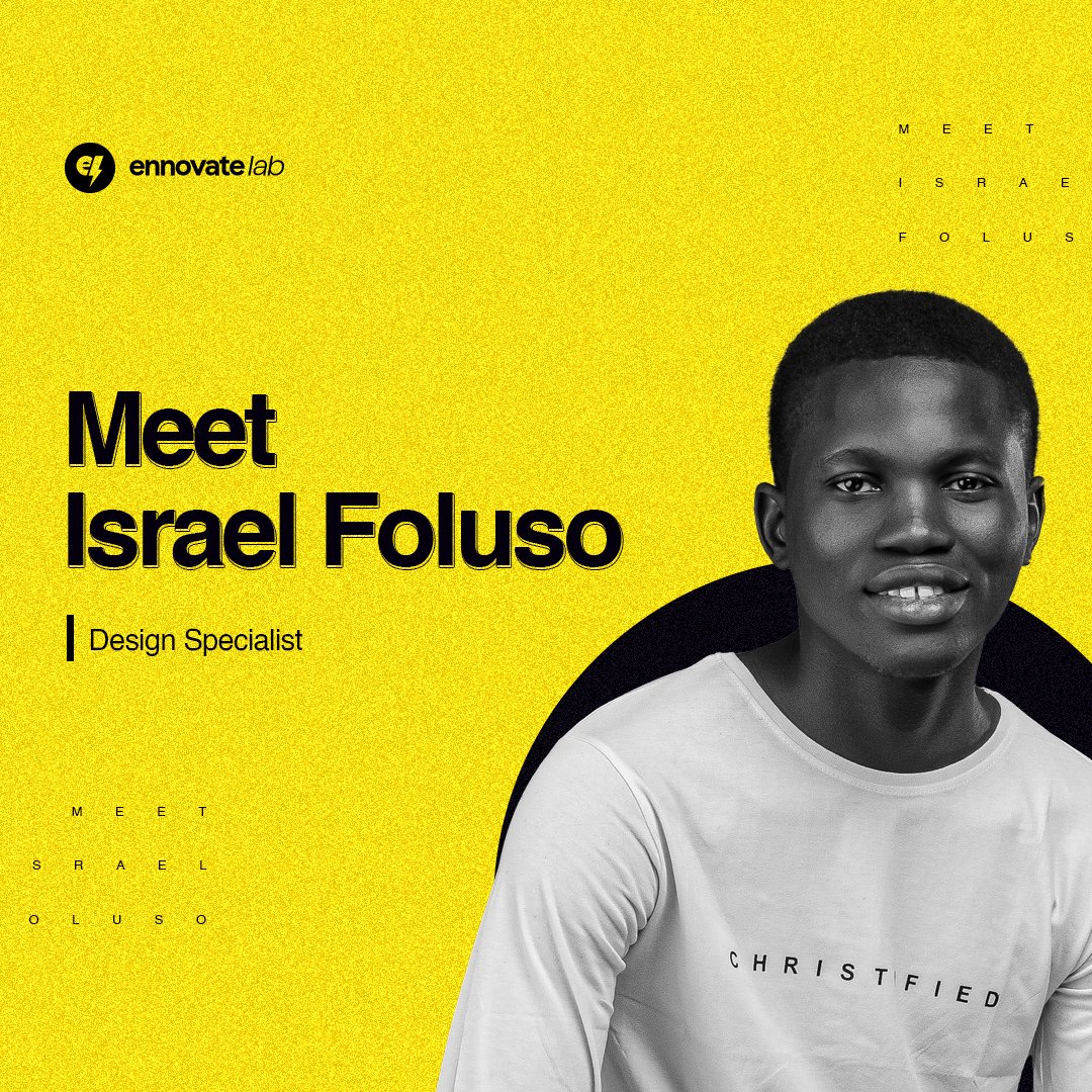 ennovatelab's tweet photo. Meet Foluso Israel, @folu_temi, our charismatic design specialist at @officialqeola. His passion for leveraging design to solve complex challenges drives meaningful solutions. We are proud to have him as a vital part of our team. #EnnovateLab #DesignSpecialist #RedemptiveBusiness https://t.co/jXY5194rWS
