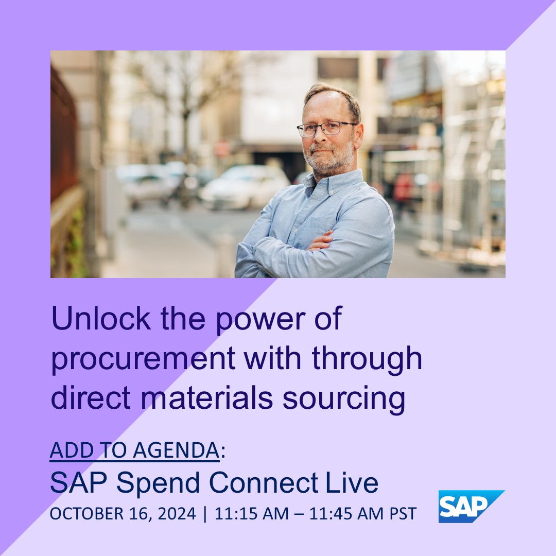 lockiea's tweet photo. Learn how cross-functional collaboration and supplier input drive innovation, sustainability, and high-quality products, all delivered with scale and speed. #SAPSpendConnectLive @SAPAriba 

Add to agenda: https://t.co/CrA4ACqGt5 https://t.co/NqfcoDwSHg