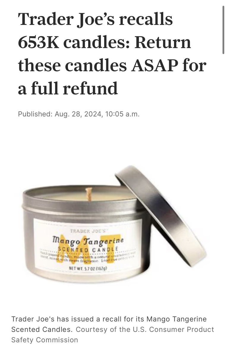 Dog4Rescue's tweet photo. Beware these candles can expand and cause a house fire!!! https://t.co/A3tEx4x6J9