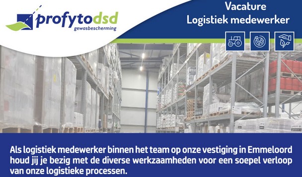 #vacature @profytodsd : #Logistiek medewerker bij Profytodsd in Emmeloord toeleverancier gewasbescherming #meststoffen #zaaizaden #akkerbouw bloembollen veehouderij magazijn #orderverwerking route chauffeur mbo ADR-certificaat #mas. Zie agriholland.nl/vacaturebank/4…