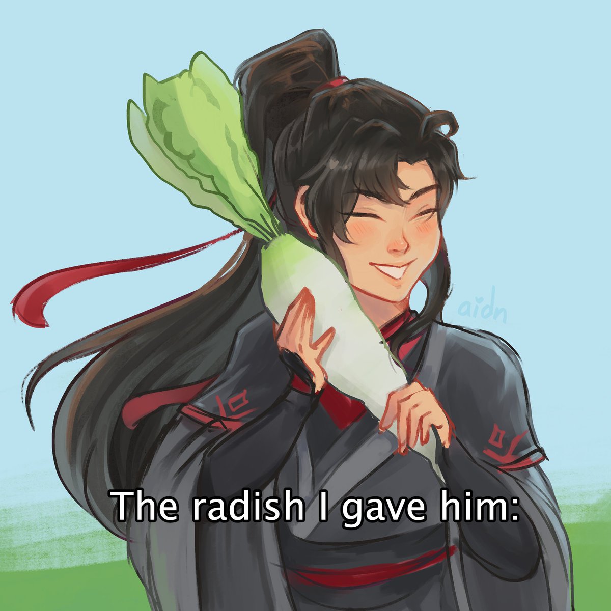 aidn_art's tweet photo. <3 Little Radish. Think of this as an AU where they raise A-Yuan together \( ˙▿˙ )/\( ˙▿˙ )/

#WangXian #MDZS #weiwuxian #LanWangji https://t.co/T9JQAN78cF