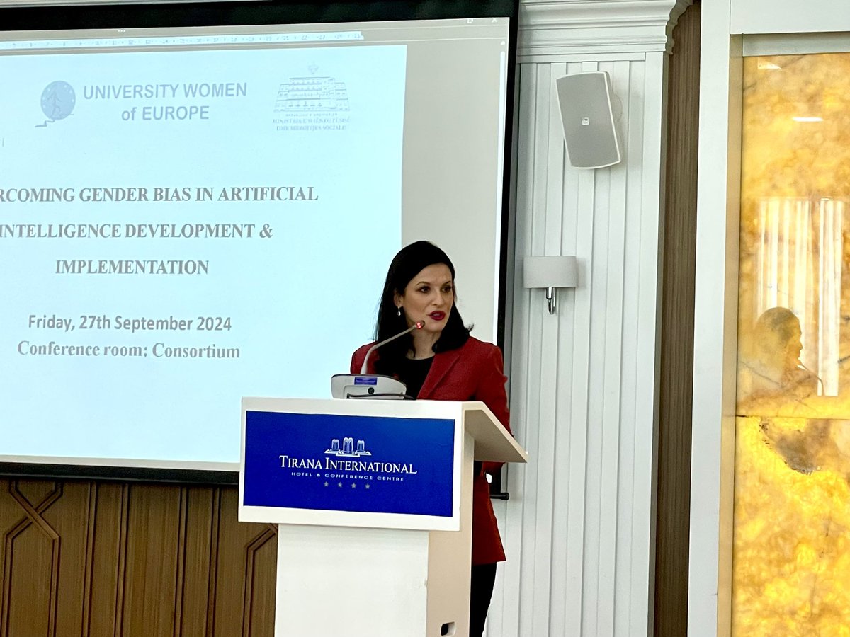 GjonajEtilda's tweet photo. Today, I had the pleasure of joining 60 women and girls from across Europe 🇪🇺, Deputy Minister Seferi &amp; the President of 'University Women of Europe' to discuss the impact of digitalization &amp; #AI on women and girls. ���🚺 
Cyber violence now adds to the existing forms of #VAG. https://t.co/MlM3kk4Q3c