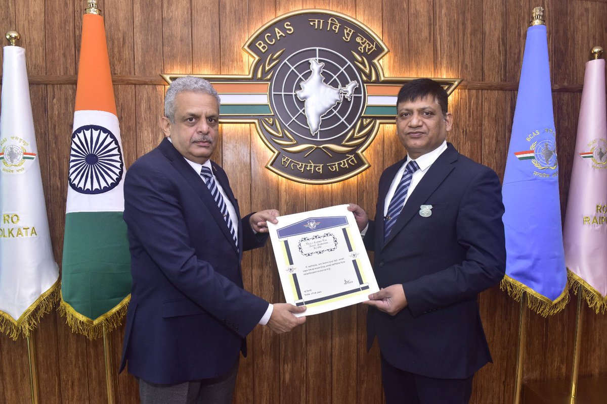 Proud moment for me. 
Received  DG DISC silver. 
<a href="/BcasHq/">Bureau of Civil Aviation Security</a>