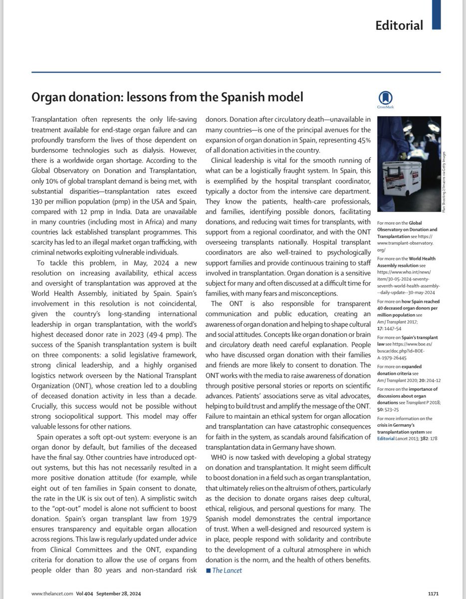 Pablo Ramírez Cirugía-Arrixaca (@ramirez_cirugia) on Twitter photo Enhorabuena!! Justo y merecido reconocimiento de <a href="/TheLancet/">The Lancet</a> @ont Dr Matesanz <a href="/AreaUnoArrixaca/">Área 1 Arrixaca</a> <a href="/IMIB_RMurcia/">Instituto Murciano de Investigación Biosanitaria</a> <a href="/SETHepatico/">SETH</a> <a href="/SETrasplante/">SETrasplante</a> <a href="/EvaBech/">Eva Perez Bech</a> <a href="/CFondevila/">Constantino Fondevila</a> <a href="/jmpv68/">jm perez villares</a> <a href="/BDGuezGil/">Beatriz Domínguez-Gil</a> <a href="/Mayterius/">Mayte Rius</a> <a href="/aaguirredc/">alberto aguirre de c</a> <a href="/cascalescirugia/">Pedro Cascales</a> <a href="/BeatrizFebrero/">Beatriz Febrero</a>
thelancet.com/journals/lance… Enhorabuena!! Justo y merecido reconocimiento de <a href="/TheLancet/">The Lancet</a> @ont Dr Matesanz <a href="/AreaUnoArrixaca/">Área 1 Arrixaca</a> <a href="/IMIB_RMurcia/">Instituto Murciano de Investigación Biosanitaria</a> <a href="/SETHepatico/">SETH</a> <a href="/SETrasplante/">SETrasplante</a> <a href="/EvaBech/">Eva Perez Bech</a> <a href="/CFondevila/">Constantino Fondevila</a> <a href="/jmpv68/">jm perez villares</a> <a href="/BDGuezGil/">Beatriz Domínguez-Gil</a> <a href="/Mayterius/">Mayte Rius</a> <a href="/aaguirredc/">alberto aguirre de c</a> <a href="/cascalescirugia/">Pedro Cascales</a> <a href="/BeatrizFebrero/">Beatriz Febrero</a>
thelancet.com/journals/lance…