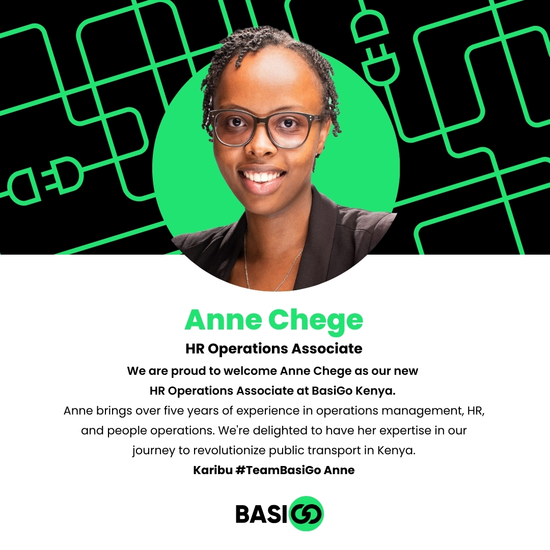 BasiGoKenya's tweet photo. We're delighted to welcome Anne Chege to BasiGo as our new HR Operations Associate in Kenya! 🎉
We can't wait to see the positive impact she'll make in her new role.
Karibu #TeamBasiGo Anne! https://t.co/EPcOyJLwJp