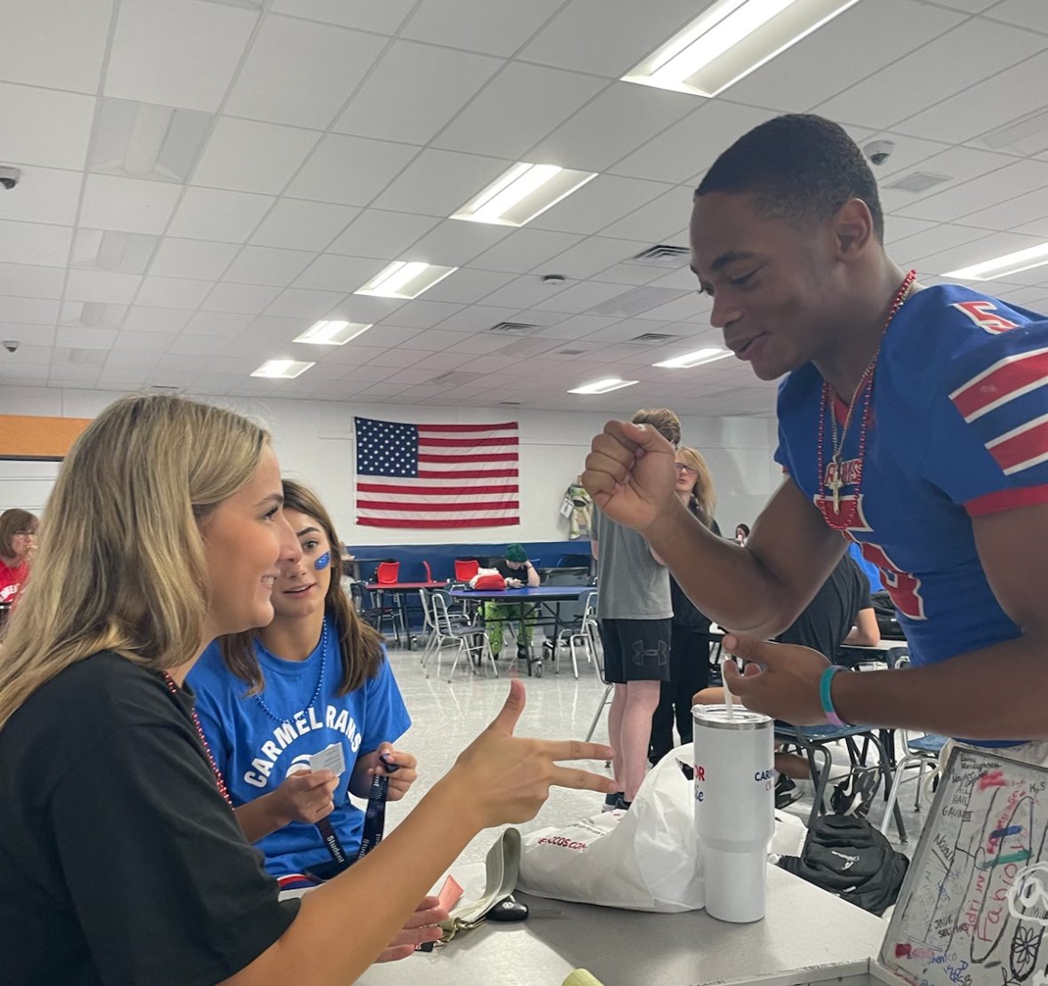 CHS kicking off Homecoming Friday with a day long Rock, Paper, Scissors contest!

Students and Staff who make it to the Final Round will face off at today's Pep Rally! 🪨 📄 ✂️ 🐏 

@Carmelschools <a href="/CarmelHS_info/">CarmelHS_info</a> <a href="/CCSD_Athletics/">CCSD Athletics</a>