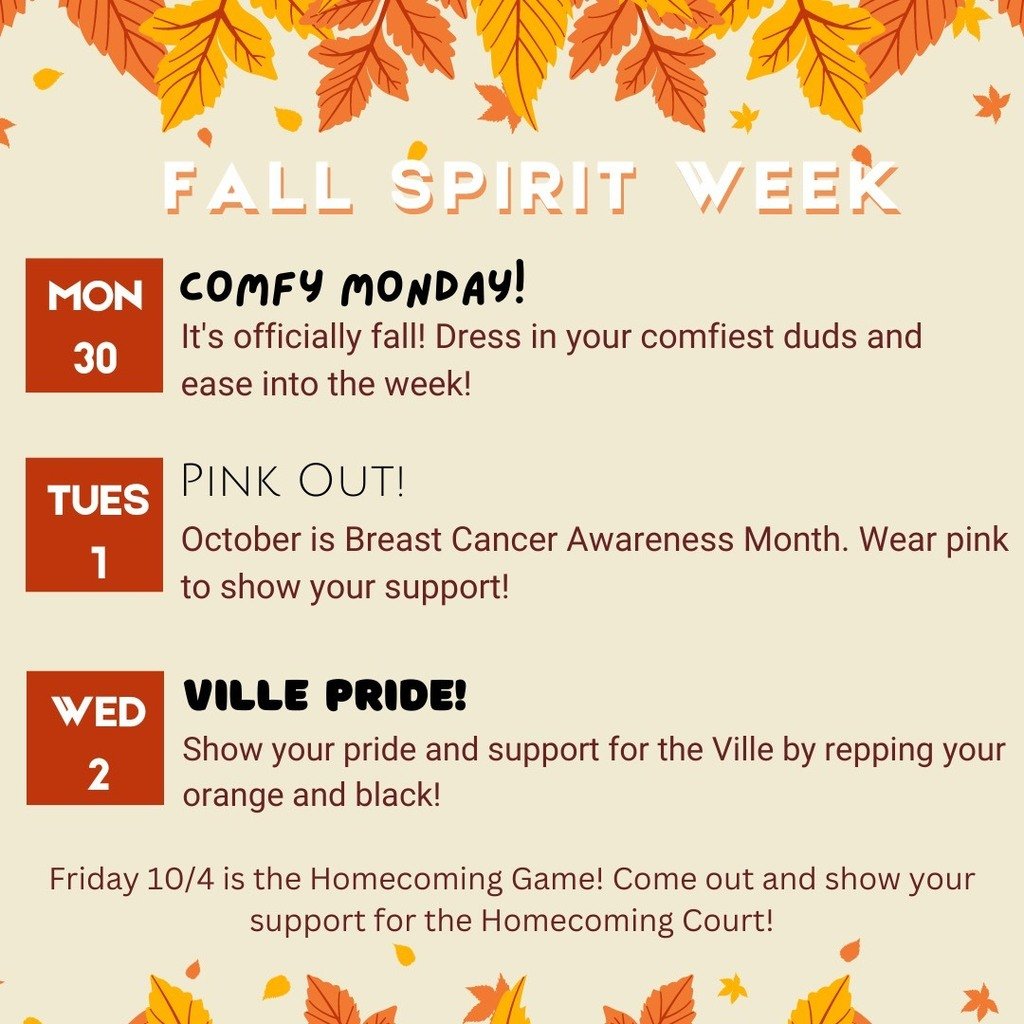Next week is Spirit Week!