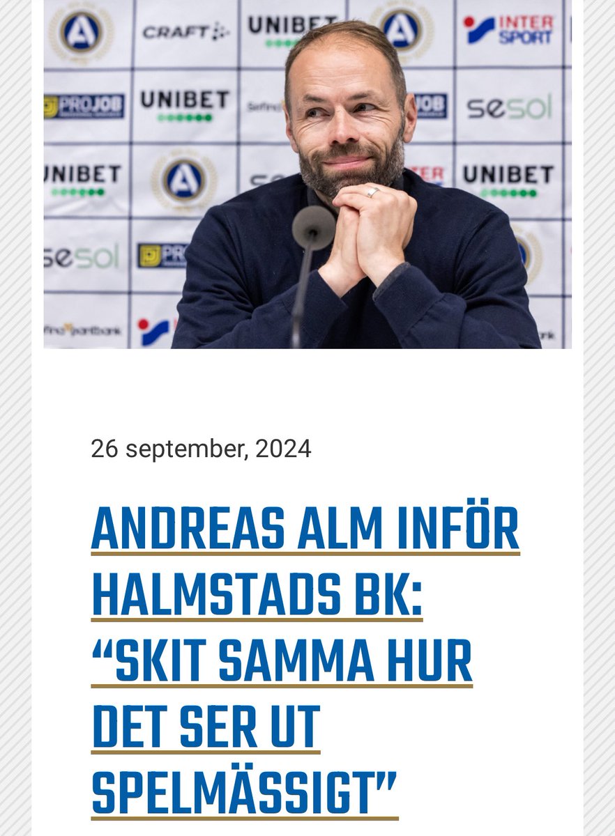 Har det tankesättet inför varje match