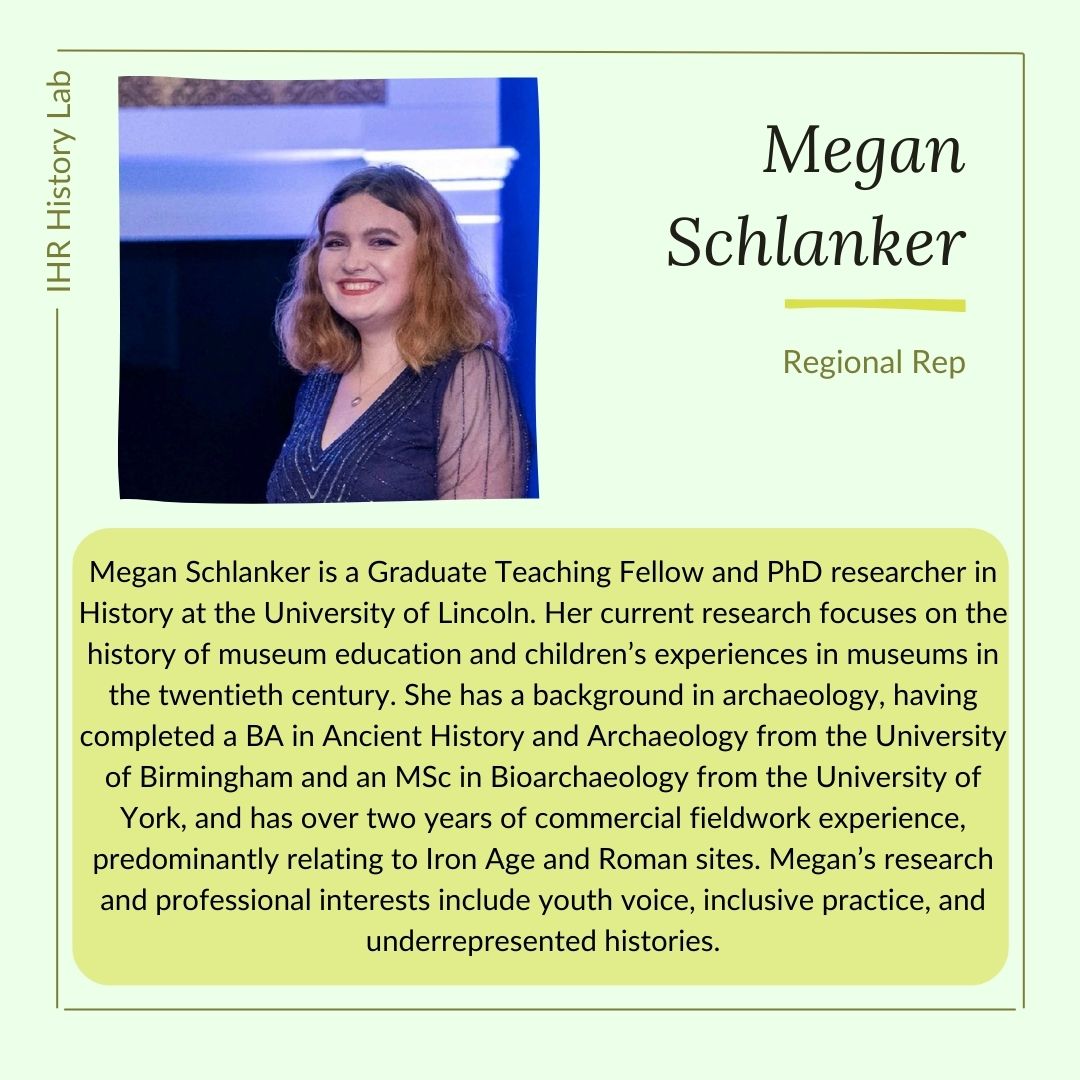 IHRHistoryLab's tweet photo. Megan Schlanker will also be a Regional Rep for us! (@meg_sch) https://t.co/aqhZQVtwjd