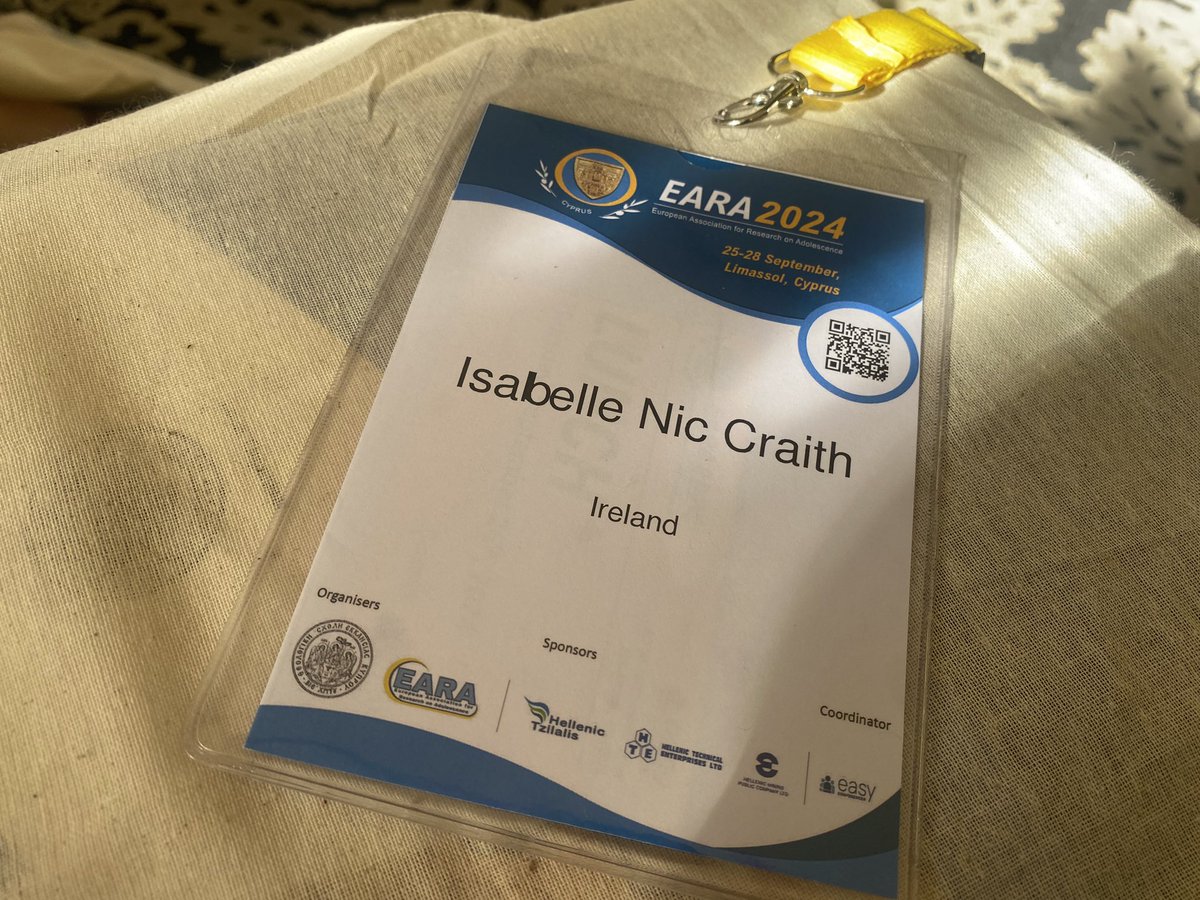 Delighted to be attending <a href="/EARA_2024/">EARA 2024</a> in beautiful Cyprus! ☀️

I’ll be sharing my research on youth #Conceptualisations of #NationalIdentity &amp; #Attitudes &amp; #Behaviour towards #Immigrants in the Methodology session tomorrow in Atrium C. 🗣️

#LoveIrishResearch #UCDPsychologyOnTour