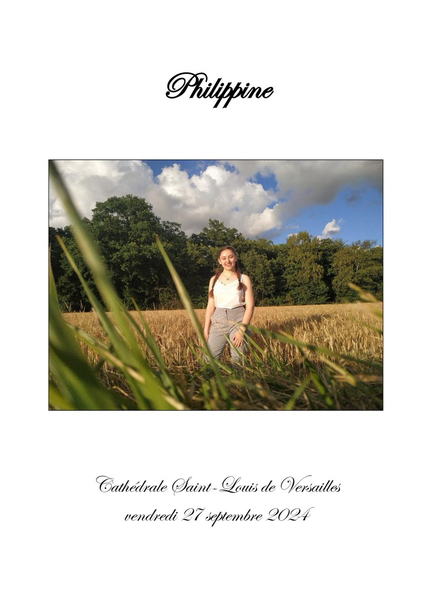 e_descheemaeker's tweet photo. Pour ceux qui ne pouvaient pas être présents en personne mais souhaitent répondre à l'invitation de la famille de #Philippine de l'accompagner par leur prière, voici le livret de messe de ses obsèques (1/4) https://t.co/4DhOpgRNoc