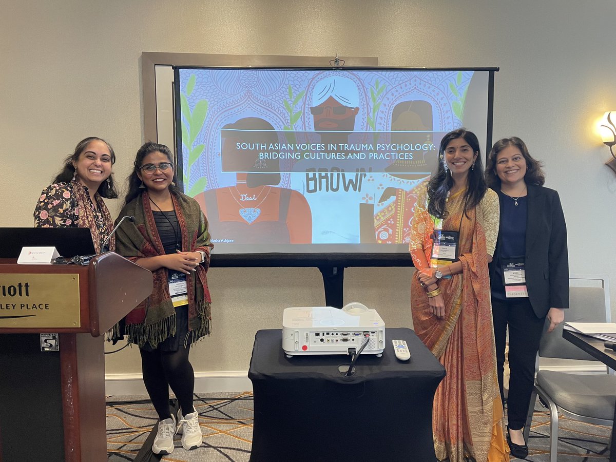 DrTanyaSaraiya's tweet image. Even though my pallu got messed up in our group pic (😩 sorry mom, it was rushed!) it was a dream come true to have the opportunity to discuss South Asian Trauma across the diaspora. We had the the BEST full house audience who even let me take a group shot. ✊🏽#ISTSS2024