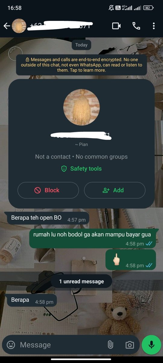 stoberipaii's tweet photo. ANJING ANJINGGGG. GW MARAH BGT KALI INI. COWO BANGSATTTT. Temen gw di ancem dan di doxing sm pacarnya sendiri. skrg temen gw di teror sm stranger karna nomornya didaftarin di michat. https://t.co/w0dUR3t31m