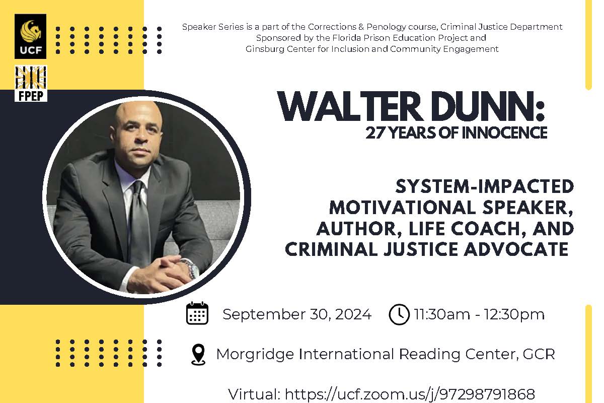 Tune in for a talk by Walter Dunn