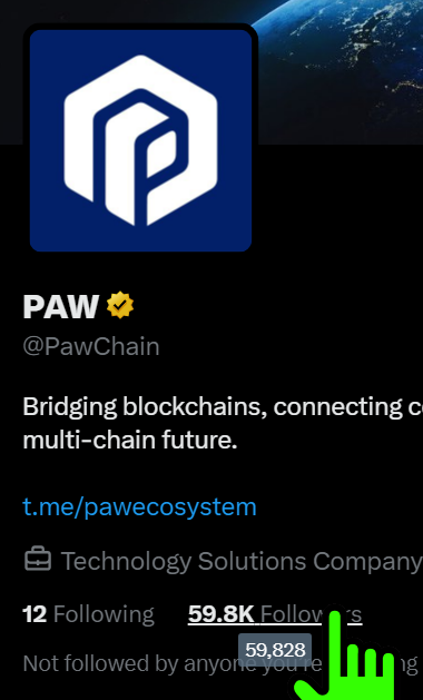 #PAWCHAIN

Wow exponentially gaining 𝕏 followers,
Talk about a blatant #scam 

Look at their followers 
"Joined September 2024"
one after another

9.24 59,828
9.27 71,695

Three day gain of  11,867 followers

Ｄｏｎ＇ｔ 
Ｂｅｌｉｅｖｅ 
ｔｈｅ 
Ｈｙｐｅ