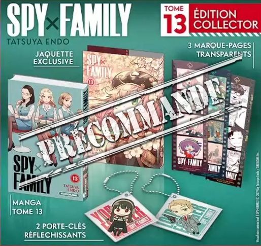 hayakushop's tweet image. #précommande site web hayakushop.com/boutique/index… ou 4 rue Dante 75005. 01.42.74.22.70
#SPY_FAMILY T.13 - #collector  
- le tome 13 et sa jaquette classique
- 2 porte-clés réfléchissants
- 3 marque-pages transparents
-  jaquette alternative