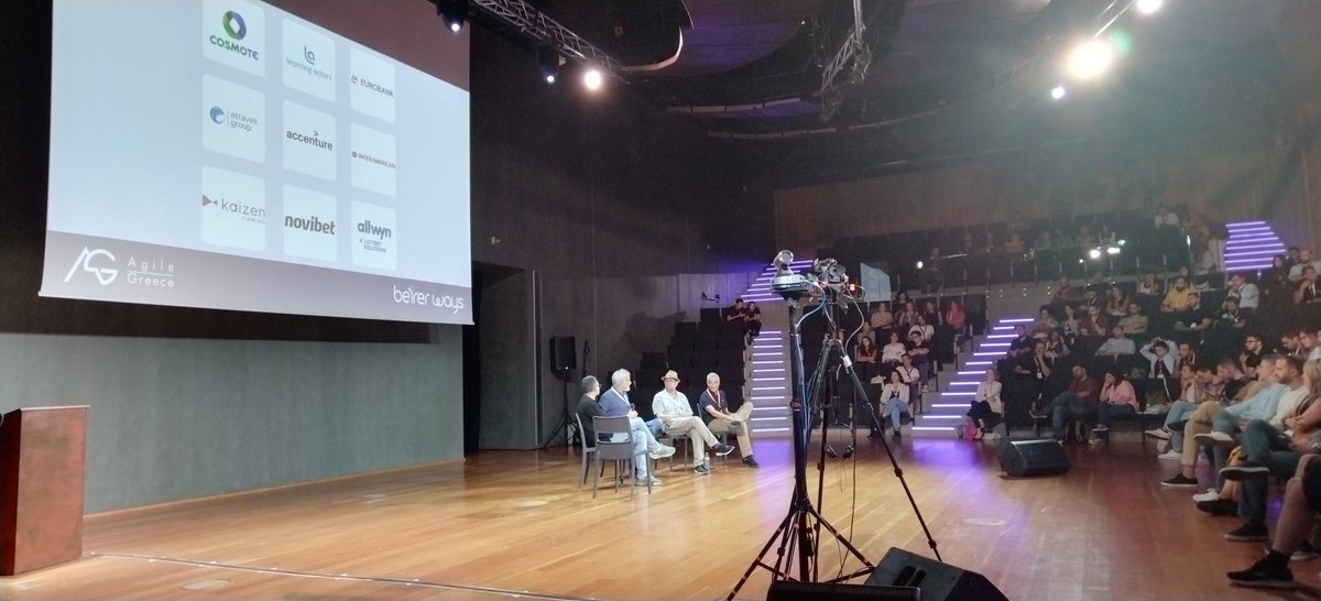 Extraordinary AI panel at <a href="/AGRsummit/">Better Ways (Agile Greece Summit)</a> <a href="/henrikkniberg/">Henrik Kniberg</a> <a href="/mfeathers/">Michael Feathers</a> and <a href="/CoolSWEng/">Diomidis Spinellis</a>. Thank you for introducing us to this new world! #betterways2024