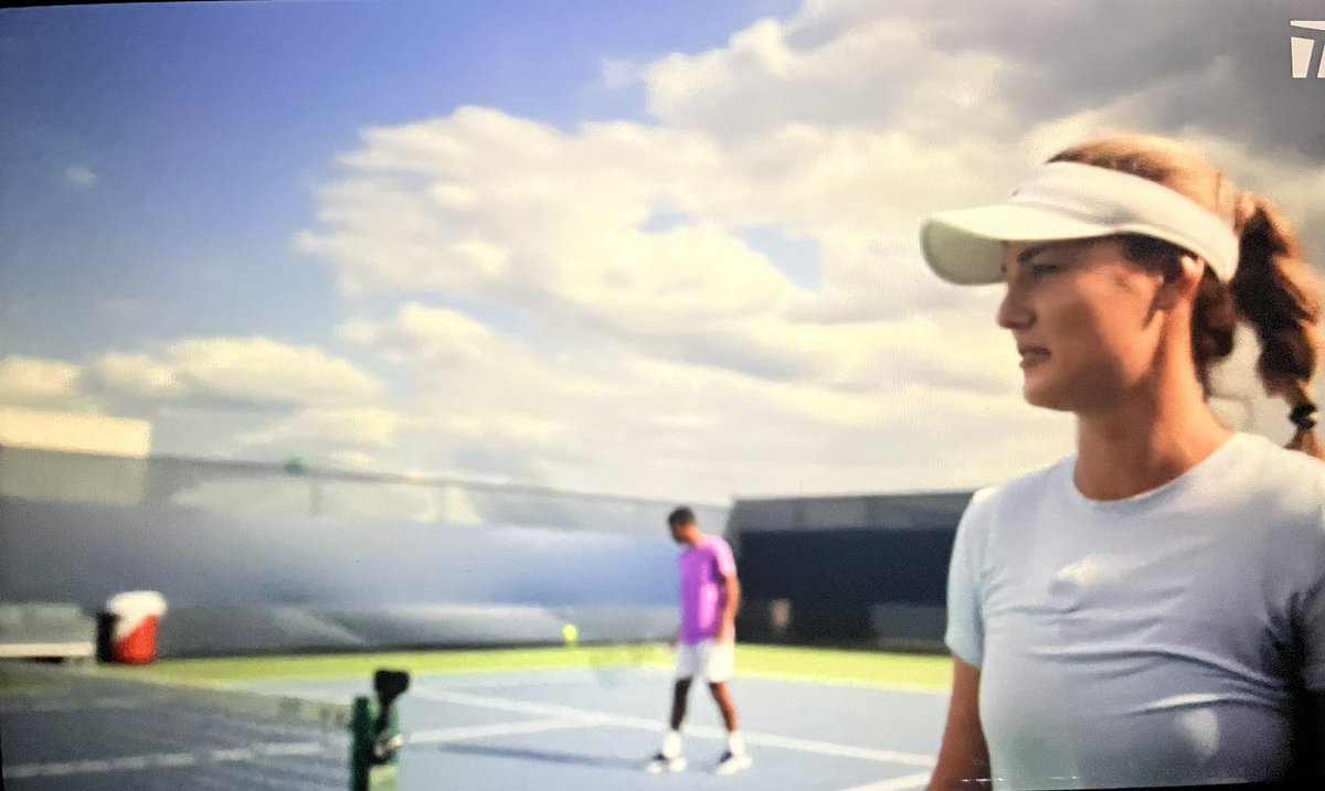 TCShowing's tweet image. No. After showing the first two sets of Rublev/Carreño Busta, Tennis Channel has decided to air some old skills challenge video involving Kalinskaya and FAA instead of the opening games of the third set.