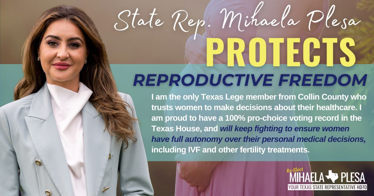 I’m proud to be the only pro-choice state representative in Collin County, endorsed by Planned Parenthood, with a 100% pro-choice voting record in the Texas House. I’ve introduced bills to roll back Texas’s draconian abortion laws and will keep fighting to ensure women have full