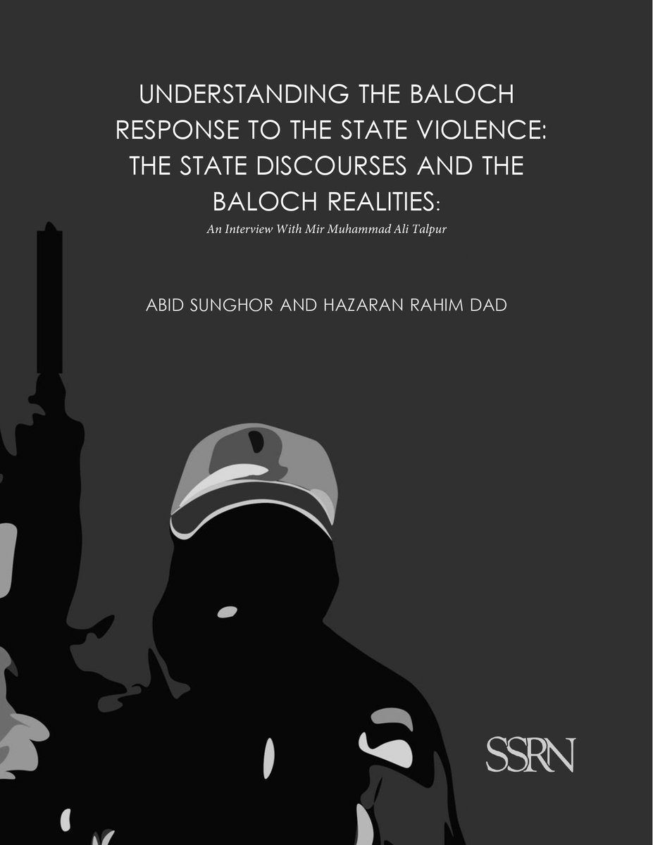 aabid_sunghor's tweet photo. https://t.co/40fp1HGvgQ…

An Interview paper with Mir Muhammad Ali Talpur @mmatalpur 

This paper discusses the realities of #Baloch that have been overshadowed by the State's discourse. A research paper via @SSRN with @HazaranRahim https://t.co/o0jYzydRJ7