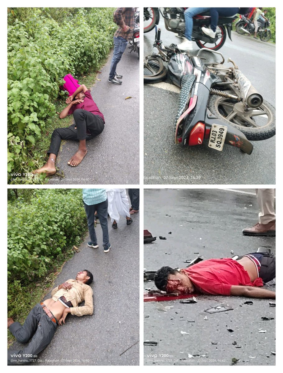 अभी एक्सिडेंट हुआ है सलूंबर गोरबंद होटल के पास और तीन भाई थे एक की मौत हो गई
और दो घायल है सीईटी का एग्जाम दे के आरे थे
और (कुशलगढ़) छोटी सरवन बांसवाड़ा के है अगर आज बांसवाड़ा में सेंटर होता तो‌ काश यह भाई बच सकता था पर बेरोजगारों का दर्द को समझे