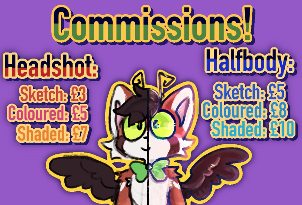 Hi all! My commissions are open!

I’m only taking head and half body commissions for now, all via paypal! my sketches are also shaded. dm me if interested! thanks so much (: