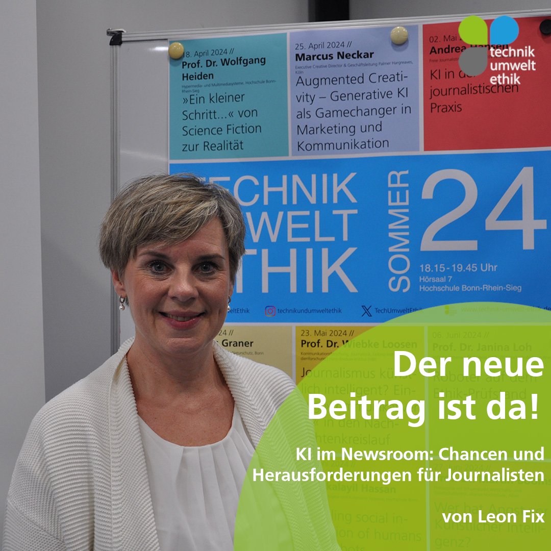 Die dritte Dokumentation, des Vortrags von Andrea Hansen, ist jetzt online. Die freie Journalistin hat die Frage gestellt, ob KI die Zukunft des #Journalismus gefährdet. Ihrer Meinung nach sind es aber die Medienschaffenden und ihr Publikum, die darüber entscheiden.