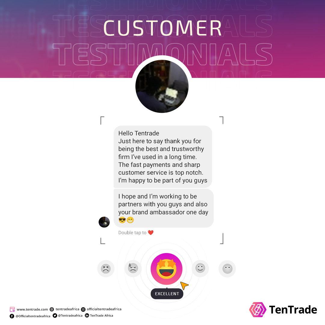Tentradeafrica's tweet photo. Our clients can’t stop talking about our swift payment processing and top notch customer service, making trading smoother and more rewarding.

Join the community of satisfied traders at TenTrade.

Click the link below to get started today
https://t.co/bznctcWSuA 

#fastestpayout https://t.co/ZFKJtxZD43