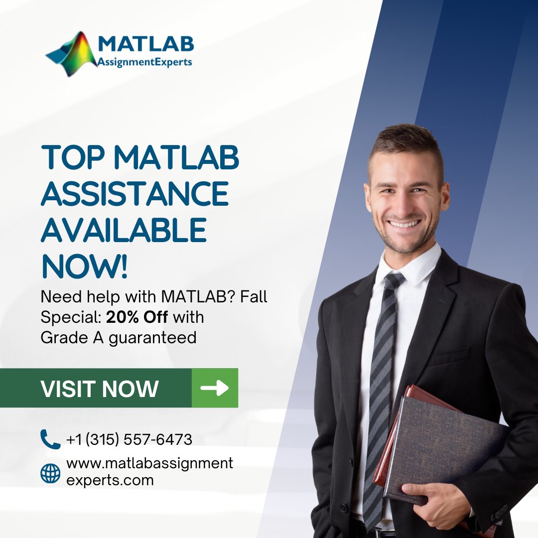 ExpertsMatlab's tweet image. New Offer: 20% Off on MATLAB Assignments!
The Fall semester just got easier. Use code MAEFALL20 for 20% off at matlabassignmentexperts.com.
1️⃣ Expert Solutions
2️⃣ 100% Refund Guarantee
3️⃣ Exclusive Offers All Semester
Contact us on WhatsApp: +1 (315) 5576473
#MATLABAssignmentHelp