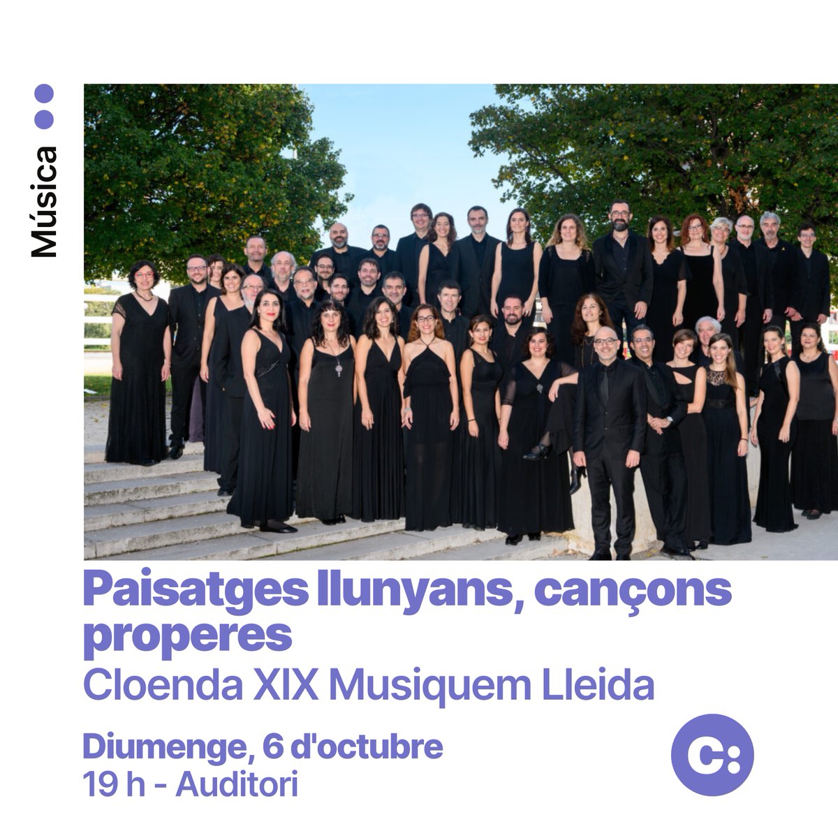 Auditori Municipal Enric Granados de Lleida (@auditorieg) on Twitter photo Cloenda del XIX Festival <a href="/MusiquemLleida/">Musiquem Lleida</a> amb el <a href="/cormadrigal/">Cor Madrigal</a>💥🎙️ La @CoralShalom, com a entitat organitzadora, cedeix enguany la cloenda del festival a un dels cors més prestigiosos del país, el Cor Madrigal!
ℹ️ Més informació i venda d'entrades a auditorienricgranados.cat Cloenda del XIX Festival <a href="/MusiquemLleida/">Musiquem Lleida</a> amb el <a href="/cormadrigal/">Cor Madrigal</a>💥🎙️ La @CoralShalom, com a entitat organitzadora, cedeix enguany la cloenda del festival a un dels cors més prestigiosos del país, el Cor Madrigal!
ℹ️ Més informació i venda d'entrades a auditorienricgranados.cat