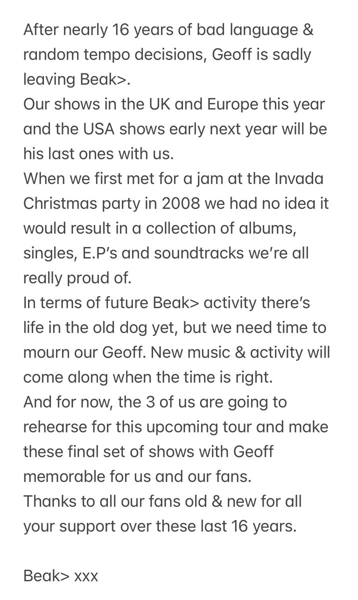 BeakBristol's tweet photo. Some sad news folks x https://t.co/c9xke6ljV0