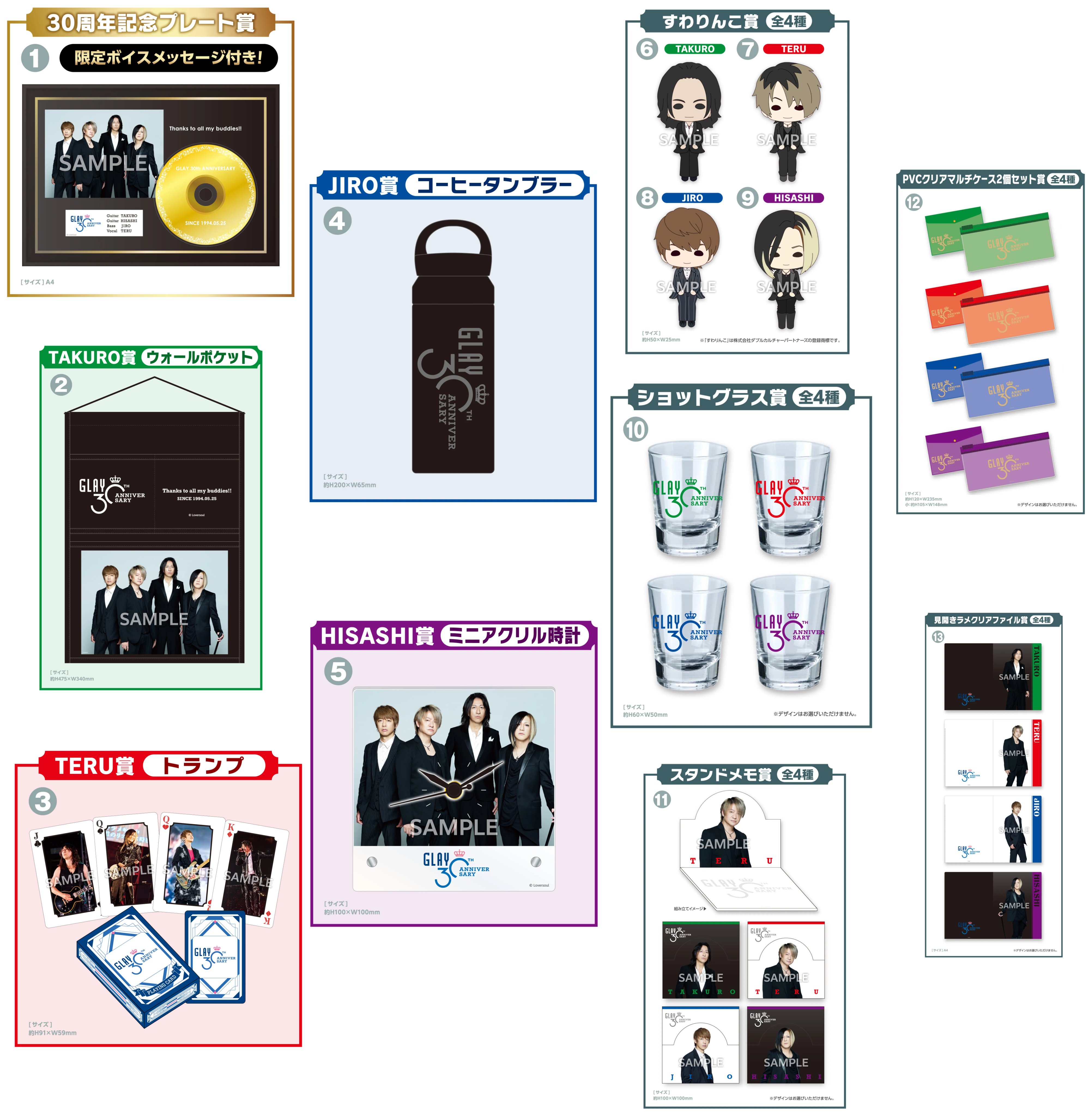 GLAY 30周年記念クリアファイル 使いこなせれ TAKURO GLAY 30周年記念クリアファイル 使いこなせれ TAKURO