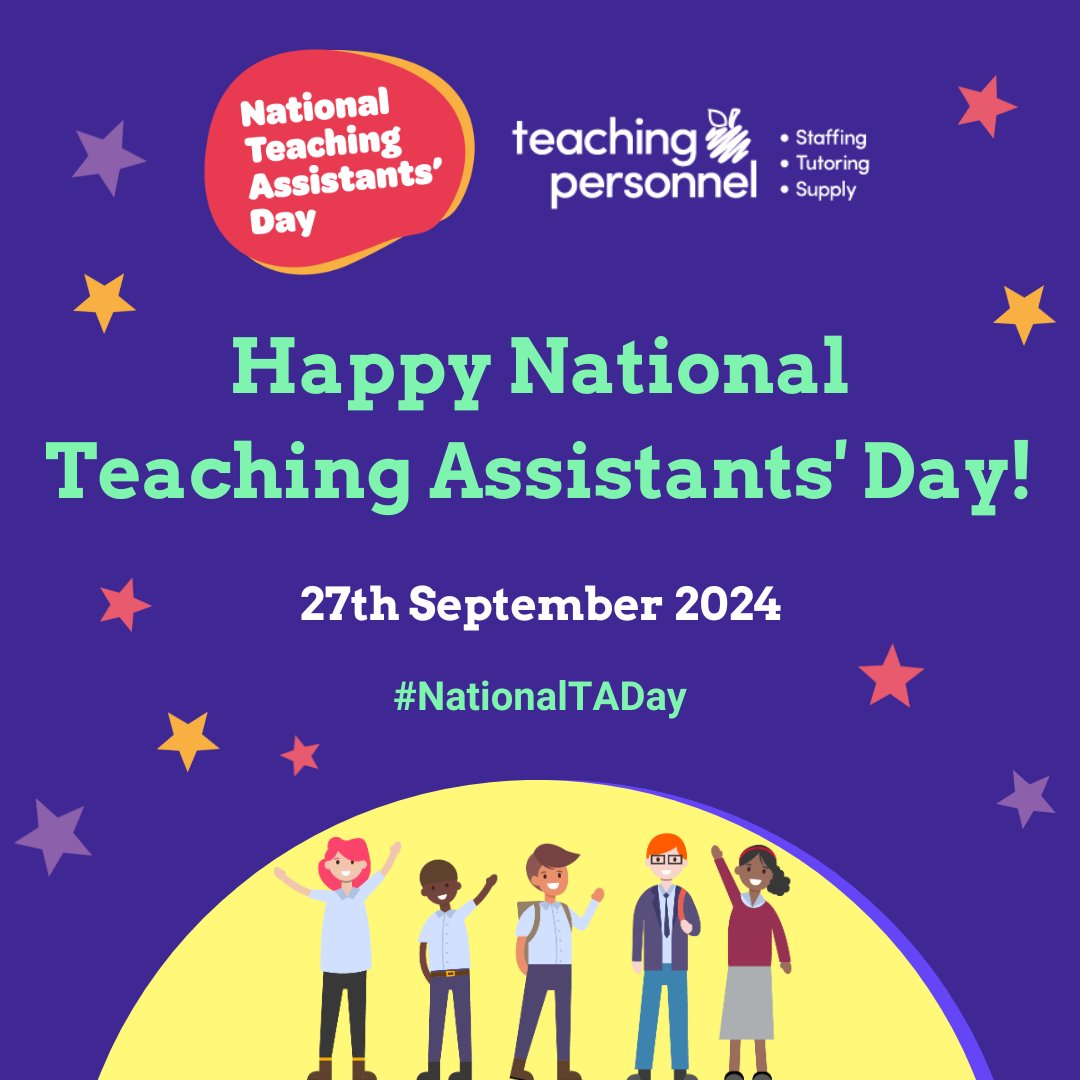 🥳 Happy National Teaching Assistants' Day!

Thank you to all Teaching Assistants for the invaluable work you do in schools every day 👏

#NationalTADay