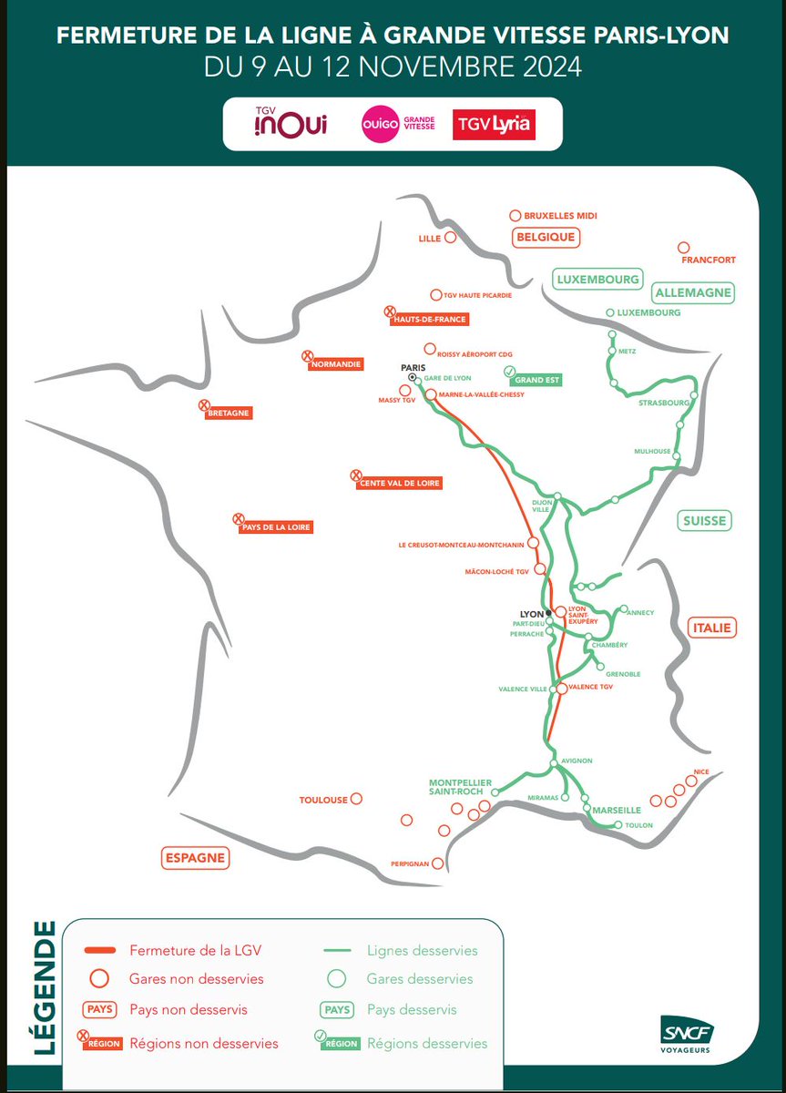 ⚠️ Travaux de modernisation sur la ligne à grande vitesse du 09 au 12 novembre 2024.
sncf-voyageurs.com/fr/voyagez-ave…