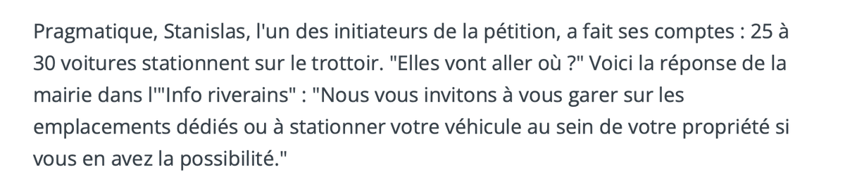 sarddou's tweet photo. Est-ce qu'on laisse son frigo ou son armoire normande sur le trottoir ?
Non.

Pourquoi devrait-on le faire pour son auto ?
T'as pas d'espace pour la stocker ? N'en achète pas. https://t.co/YuIHgH0PNM