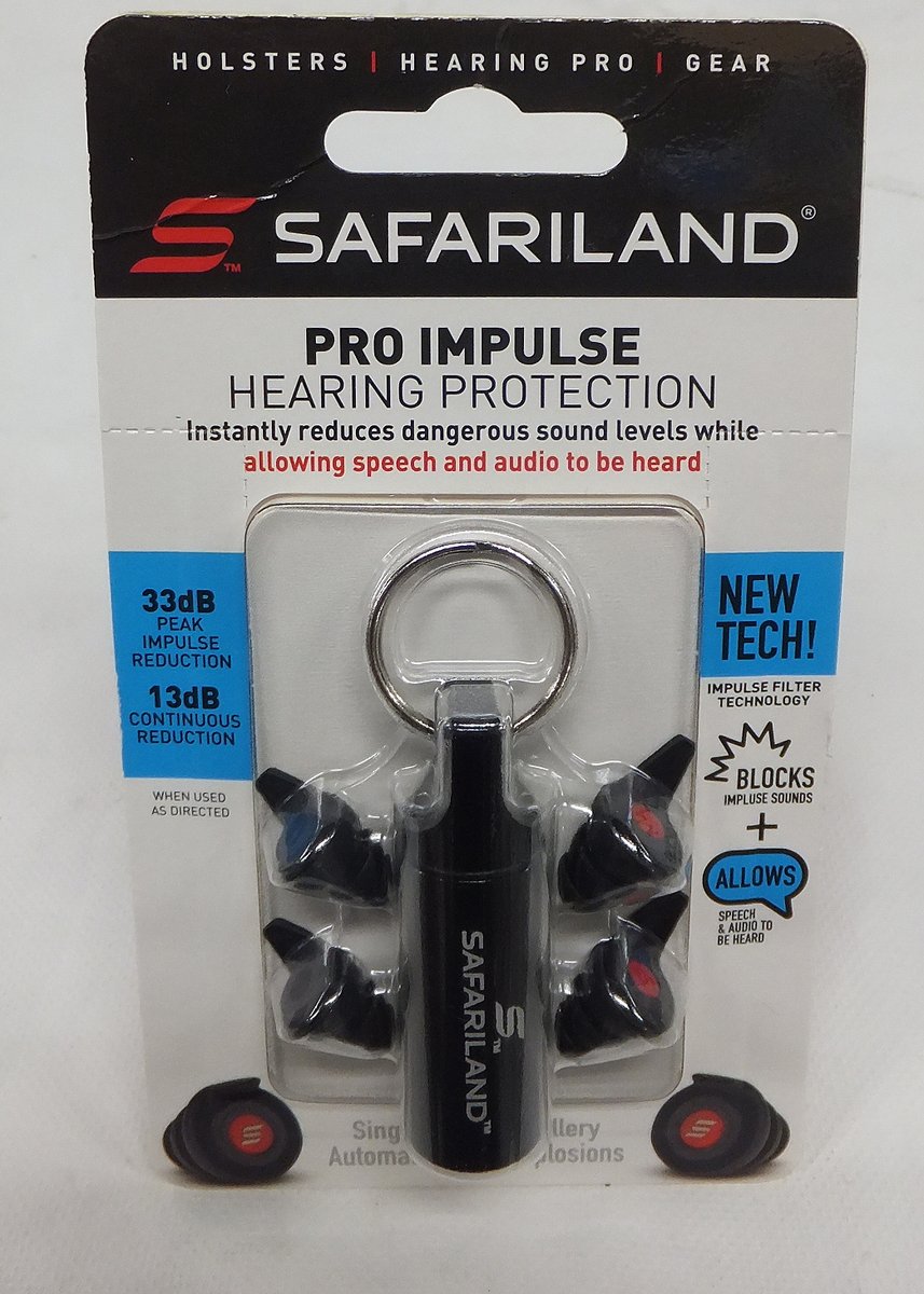 ProshopELITE's tweet image. サファリランドより「プロ・インパルス」入荷！新世代のタクティカル耳栓です。ノイズ遮断値はNRR33dbです。最新の特許技術のIMPULSEフィルターテクノロジーが、大きな衝撃音は自動的に遮断し、通常の周囲の音は通過させます。電池は不要です。
#SAFARILAND #耳栓 #HEARINGPROTECTION